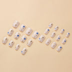 Evil Eye Star Gold Baby Pink Finger Nail Pack Of 10 + Extra 14 Bulk