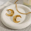 Crescent Moon 18K Gold Stainless Steel Anti Tarnish Stud Earring Bulk