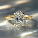 Gold Silver Oval Cubic Zirconia Copper Anti Tarnish Size Ring Women Bulk