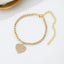 Heart Solitaire CZ 18K Gold Plated Anti Tarnish Anklet Bulk