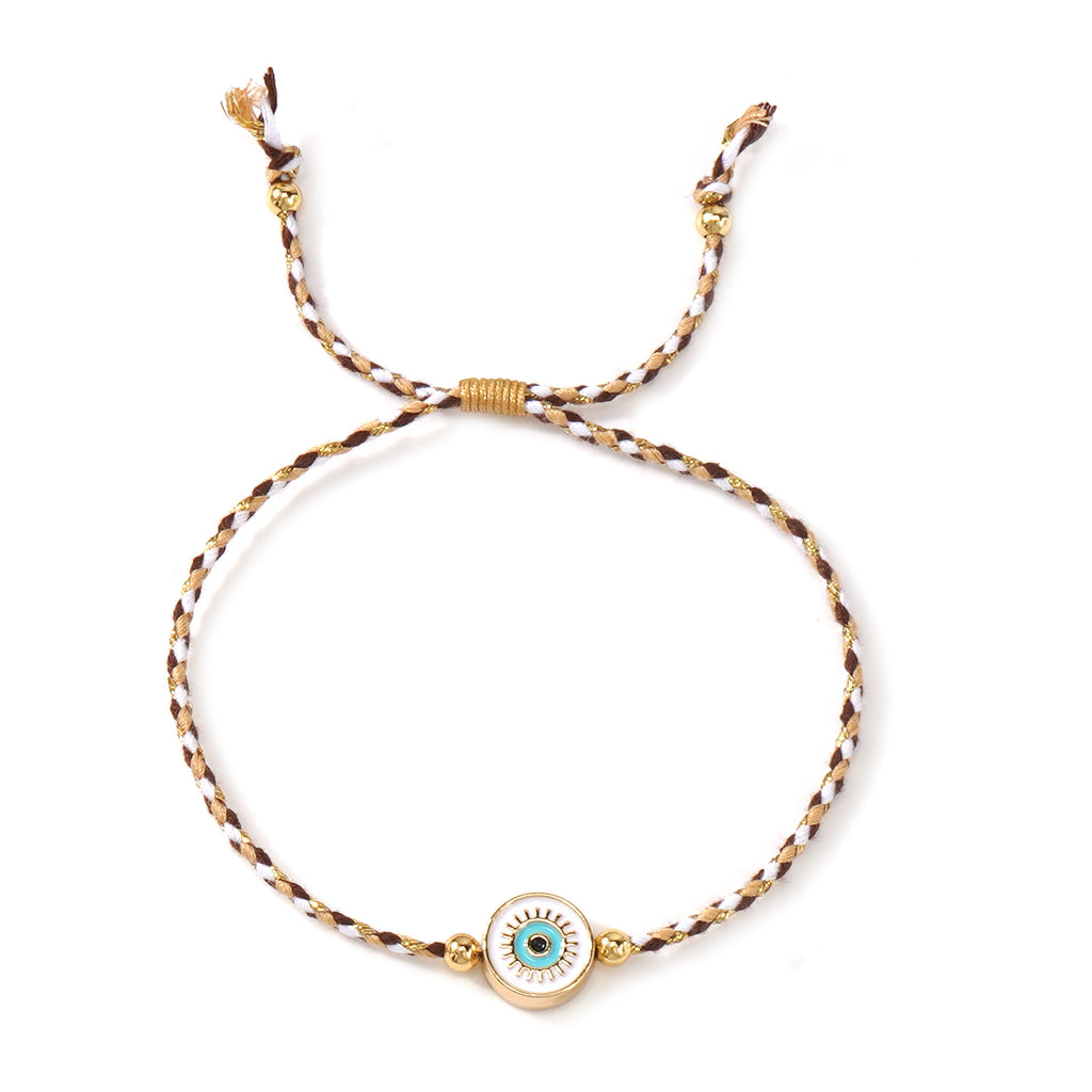 Multi Color Evil Eye Gold Plated Thread Bracelet  For Women Bulk