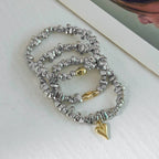 Bulk Layered Heart Gold Silver Plated Beads Alloy Bracelet For Women