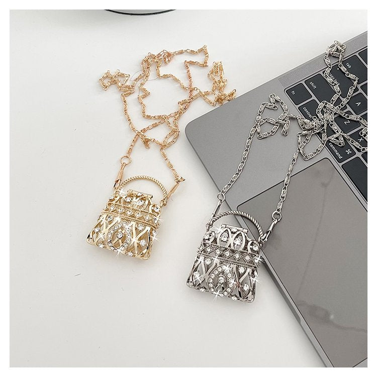 Cubic Zirconia 18K Gold Silver Banquet Shoulder Chain Small Bag Bulk