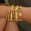Gold Silver Clover Cubic Zirconia Stainless Steel Bracelet Women Bulk