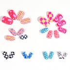 Multi Finger Nail Pack Of 10 + Extra 14 For Women Bulk