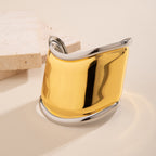 Glossy Wave Gold Silver Plated Anti Tarnish Cuff Kada Bracelet Bulk