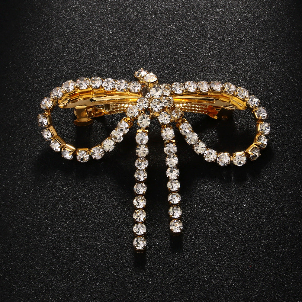 Bow 18K Gold Silver CZ Anti Tarnish Hair Clip Hair Accessories Bulk