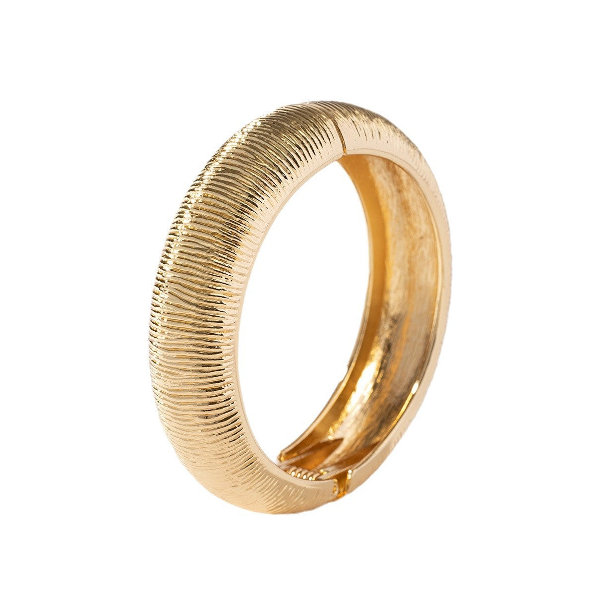Wrinkled 18K Gold Silver Anti Tarnish Openable Kada Bracelet Bulk