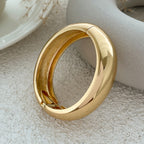 Simple Round 18K Gold Openable Cuff Kada Bracelet For Women Bulk