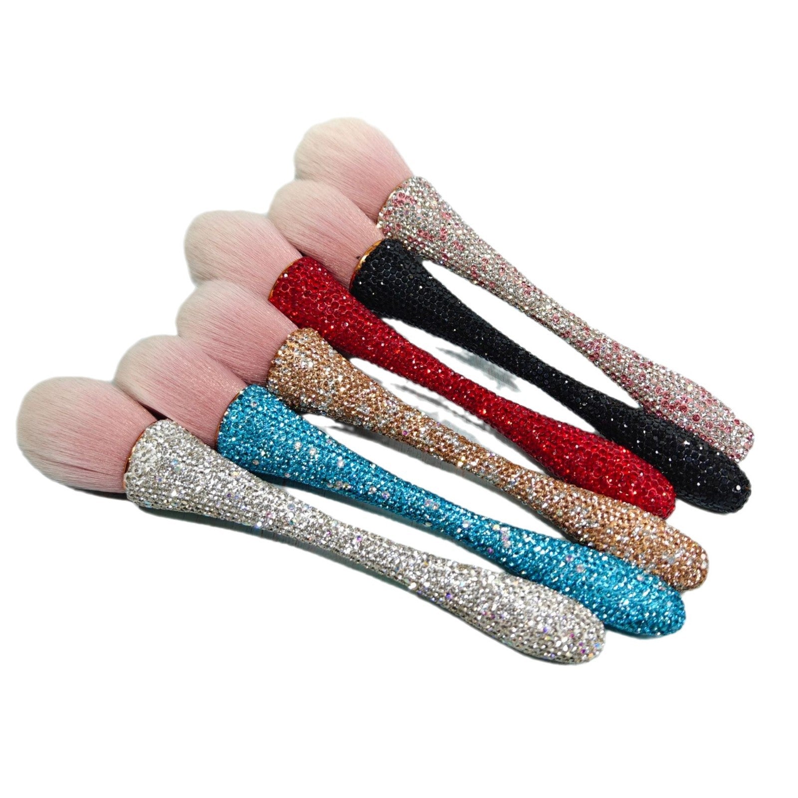 Pink White Red Diamond Studded Powder Brush Makeup Brush Women Bulk