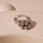 Wholesale Designer Cluster Silver Plated Plain Adjustable Fancy Ring