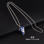 Basketball Shoe Silver Blue Red Stainless Steel Pendant Chain Bulk