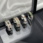Silver Multi Gemstone CZ Anti Tarnish Pack Of 4 Band Ring Bulk