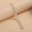 Bulk Double Line Emerald Cut Gold Silver Plated CZ Copper Bracelet