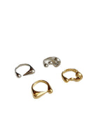 Retro Question Mark Exclamation Mark 18K Gold Silver Anti Tarnish Adjustable Ring For Women