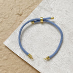 Wholesale Blue Brown Green Stylish Gold Plated Plain Thread Bracelet