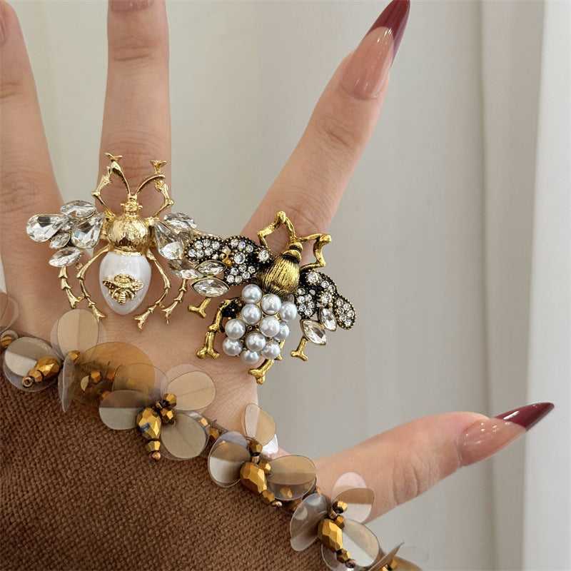 Inland Bee 18K Gold White Cubic Zirconia Free Size Ring For Women Secondary image