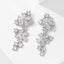 Floral Flower 18K Gold CZ Anti Tarnish Dangler Earring Bulk