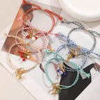 Multi Color Charms Gold Plated Beads Stainless Steel Bracelet Bulk