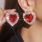 Heart Love Rhinestone Crystal Stud Earring For Women Bulk