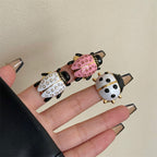 Beetle Black Pink Enamel Crystal Free Size Ring For Women Bulk