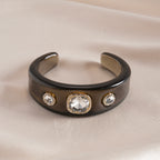 Multi Color Statement Chunky Gold Rhinestone Resin Bangle For Women Bulk