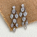 Drop Solitaire 18K Gold Silver CZ Anti Tarnish Dangler Earring Bulk