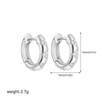 Chunky Dual Tone Gold Silver CZ Stainless Steel Hoop Earrings Wholesale
