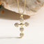 Gold Heart Cross Cubic Zirconia Copper Pendant Chain For Women Bulk