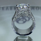 Round Diamond Solitaire Cubic Zirconia Silver Anti Tarnish Ring Bulk