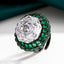 Rose White Green Cubic Zirconia Anti Tarnish Adjustable Ring Bulk