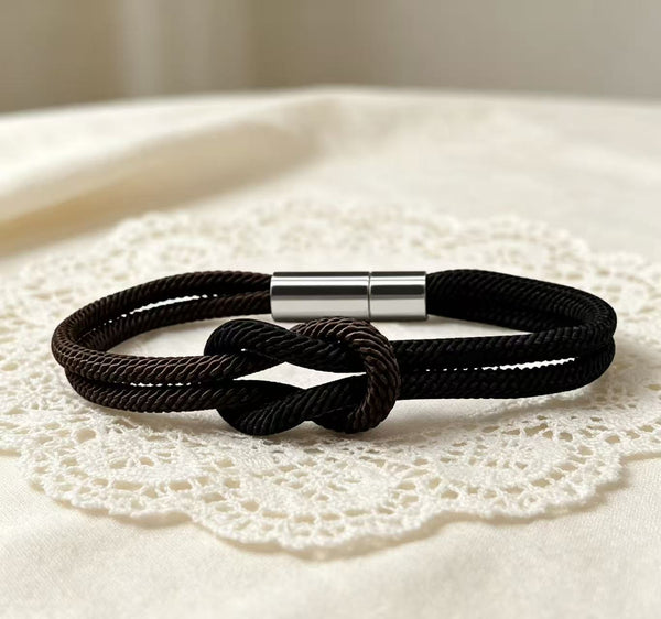 Multi Color Infinity Knot Silver Plain Fabric Bracelet For Women Bulk Secondary image