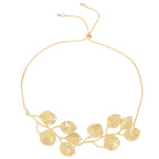 Leaf Flower 18K Gold Plated Anti Tarnish Necklace Earring Set Bulk