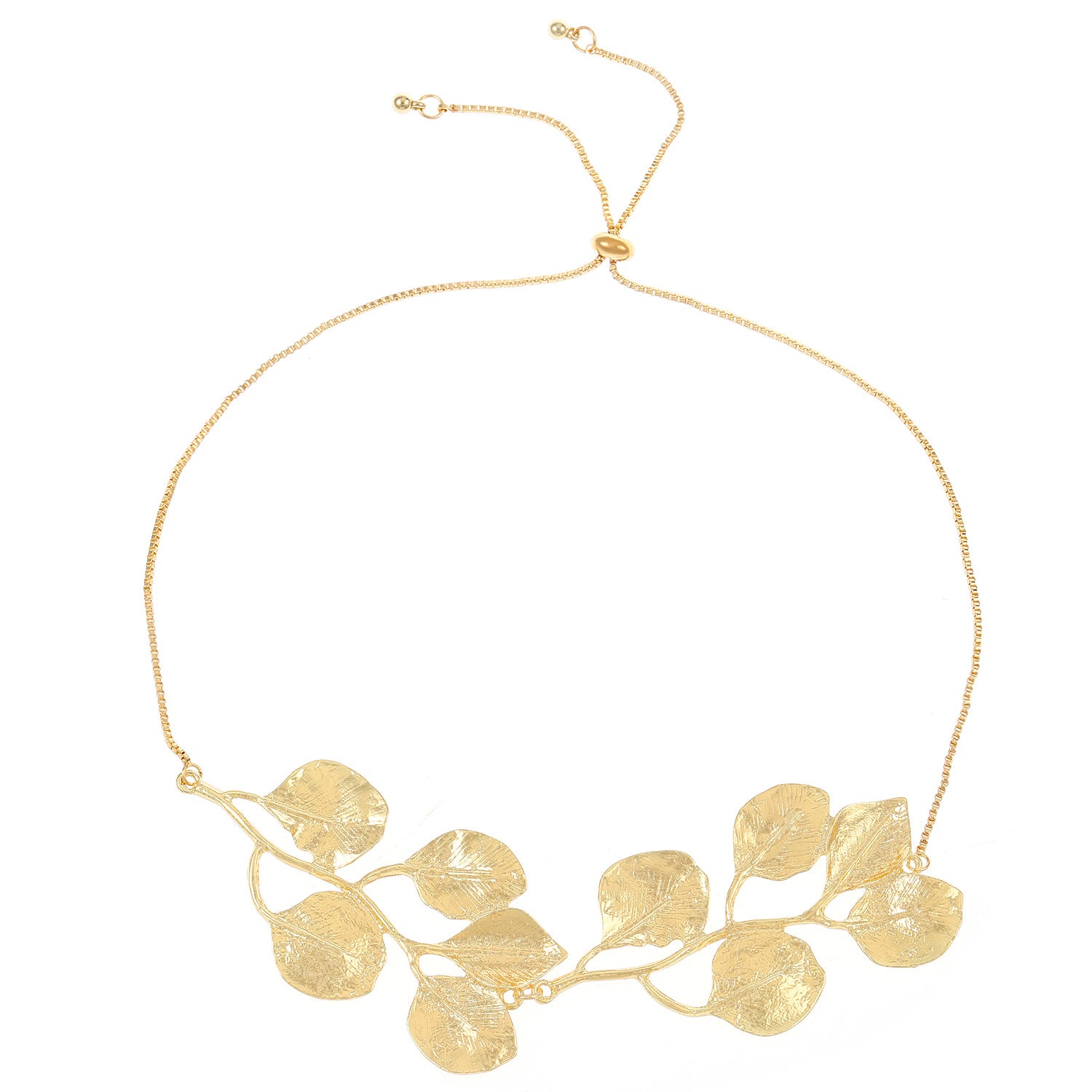 Leaf Flower 18K Gold Plated Anti Tarnish Necklace Earring Set Bulk
