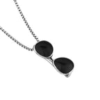 Sunglasses Black Silver Necklace Pendant Chain For Men Bulk