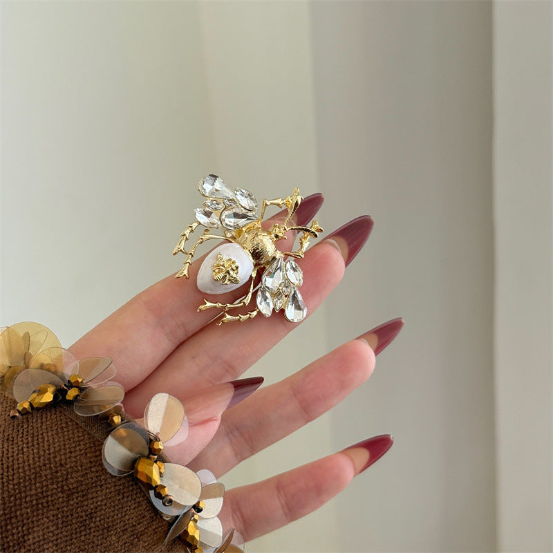 Inland Bee 18K Gold White Cubic Zirconia Free Size Ring For Women Main image