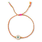 Multi Color Evil Eye Gold Plated Thread Bracelet  For Women Bulk