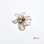 Bulk Multi Color Classic Floral Gold Silver Pearl Brass Button Cover