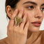 Gold Silver Heart Stainless Steel Adjustable Ring For Women Bulk
