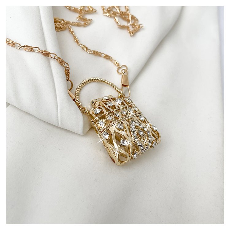 Cubic Zirconia 18K Gold Silver Banquet Shoulder Chain Small Bag Bulk