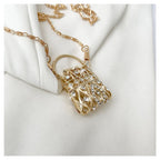 Cubic Zirconia 18K Gold Silver Banquet Shoulder Chain Small Bag Bulk