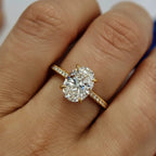Gold Silver Oval Cubic Zirconia Copper Anti Tarnish Size Ring Women Bulk
