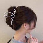 Luxury Hair Claw Clip Gold Plated Pearl Hair Accessories For Women Bulk