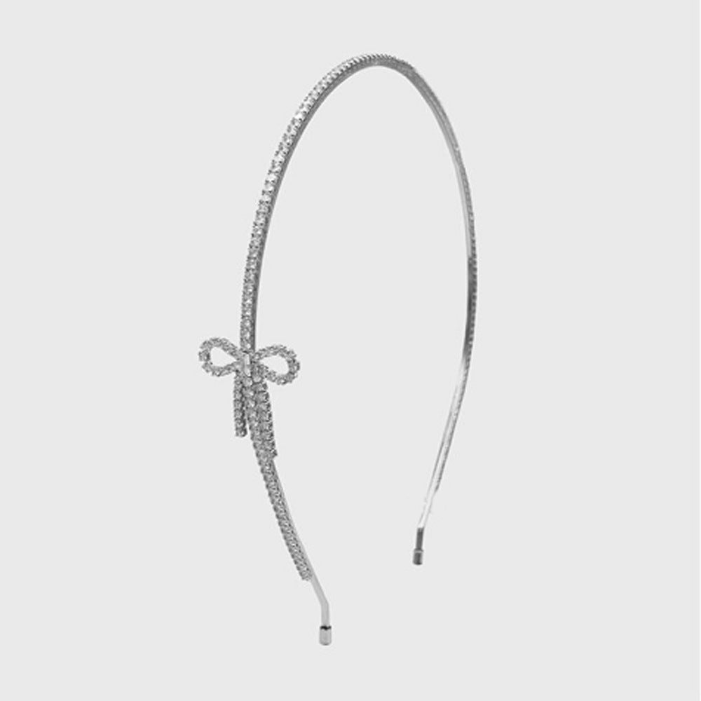 Bow 18K Gold Silver Rhinestone CZ Headband Hair Band Accessories Bulk