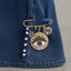 Blue Evil Eye Safety Pin Gold Plated Brooch For Women Bulk