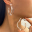 Designer Dual Shape Silver Plated Stainless Steel Hoop Earrings Bulk