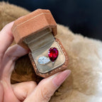 Dual Drop Solitaire CZ Silver Red Green Blue Anti Tarnish Ring Bulk