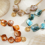 Shell Multi Gemstone Beads 18K Gold Anti Tarnish Bracelet Women Bulk
