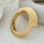 Matte Finish Wave 18K Gold Openable Kada Bracelet Pack Of 4 Women Bulk