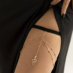 Wholesale Multi-Chain Design Gold Plated Beads Thigh Chain For Women